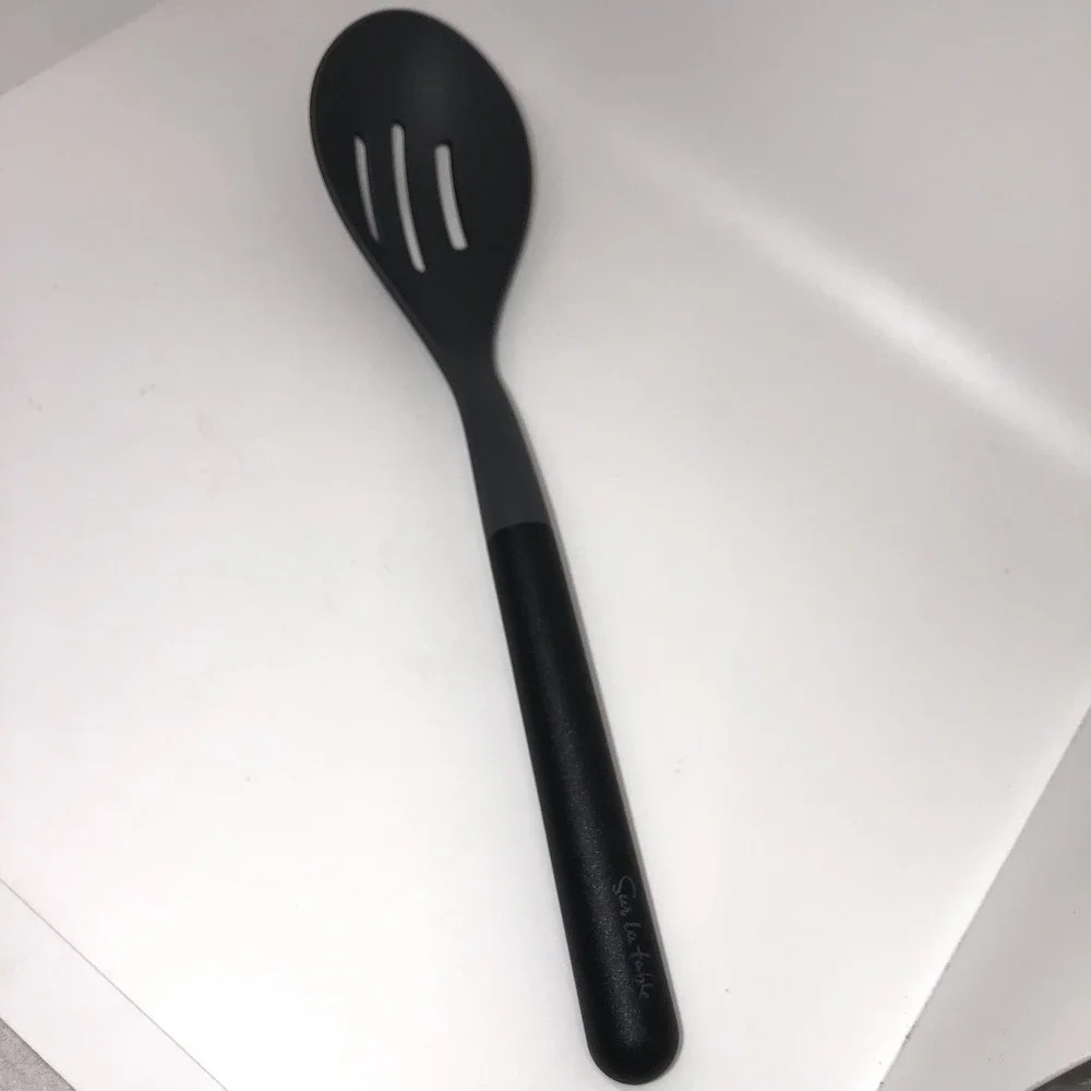 Sur La Table Slotted Spoon Gray Black Utensil Nonstick Nylon Durable 13